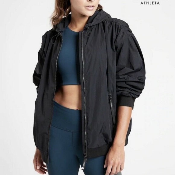 Athleta Legend Oversize Jacket size M Black - Picture 1 of 5